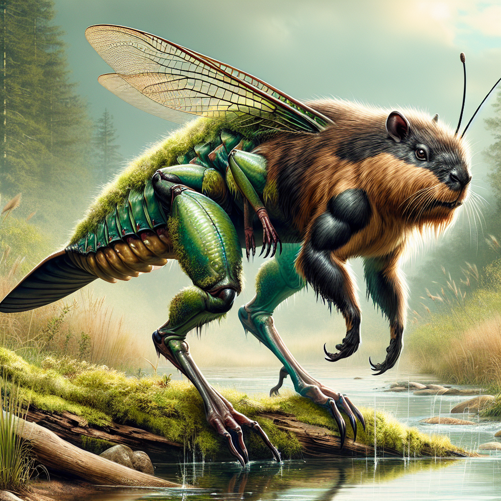 Beavopper, an AI-generated hybrid of Beaver and Grasshopper