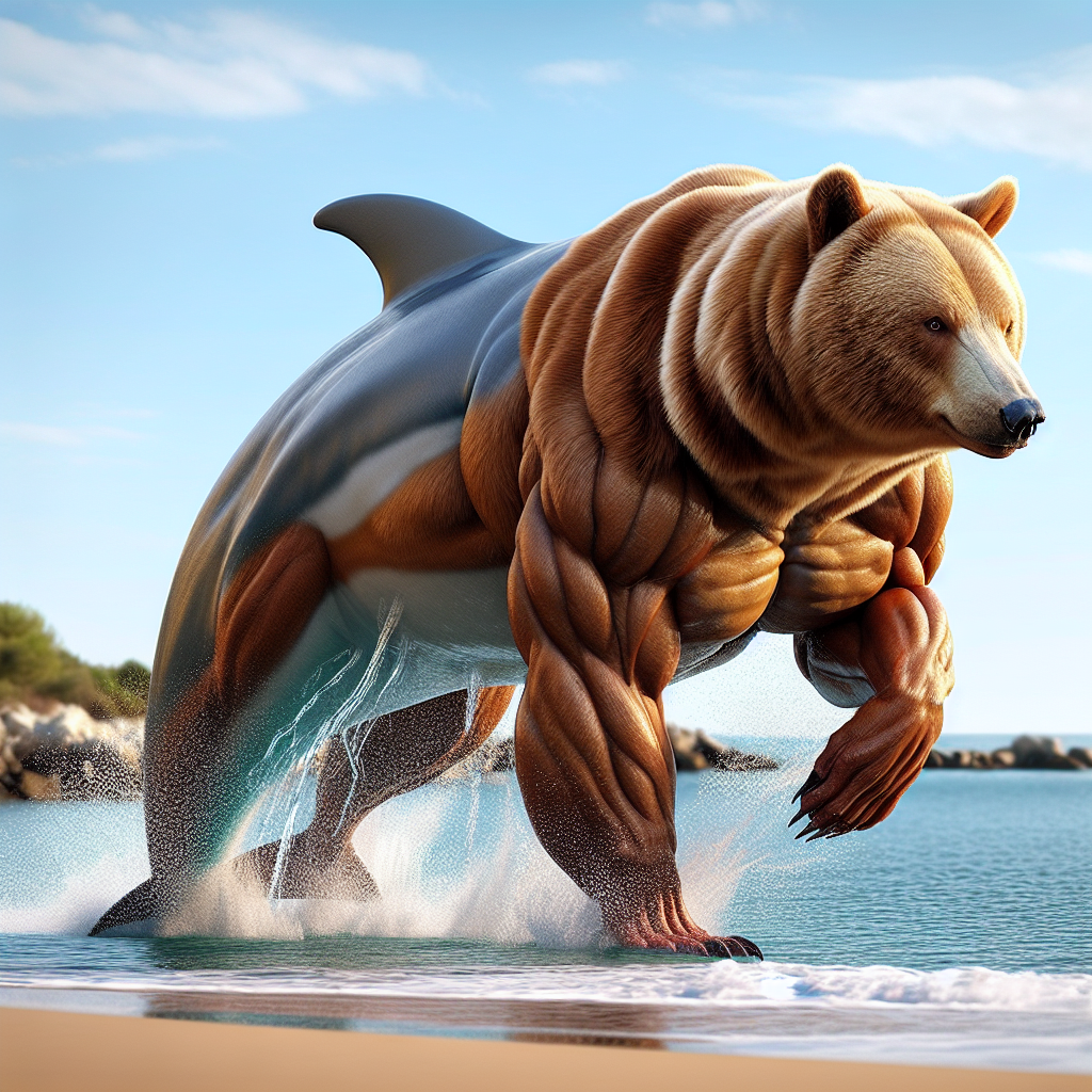 Dolfear, an AI-generated hybrid of Bear and Dolphin