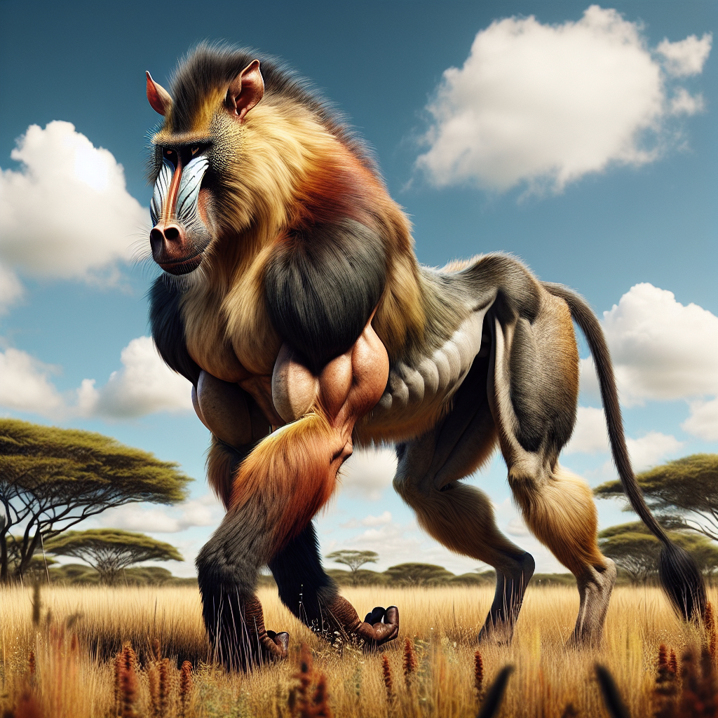 Babooney, an AI-generated hybrid of Baboon and Donkey
