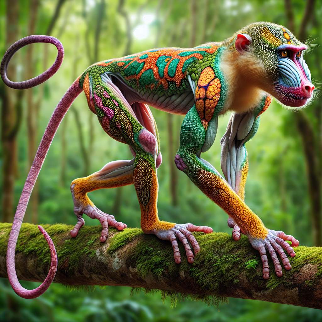 Geckoon, an AI-generated hybrid of Baboon and Gecko