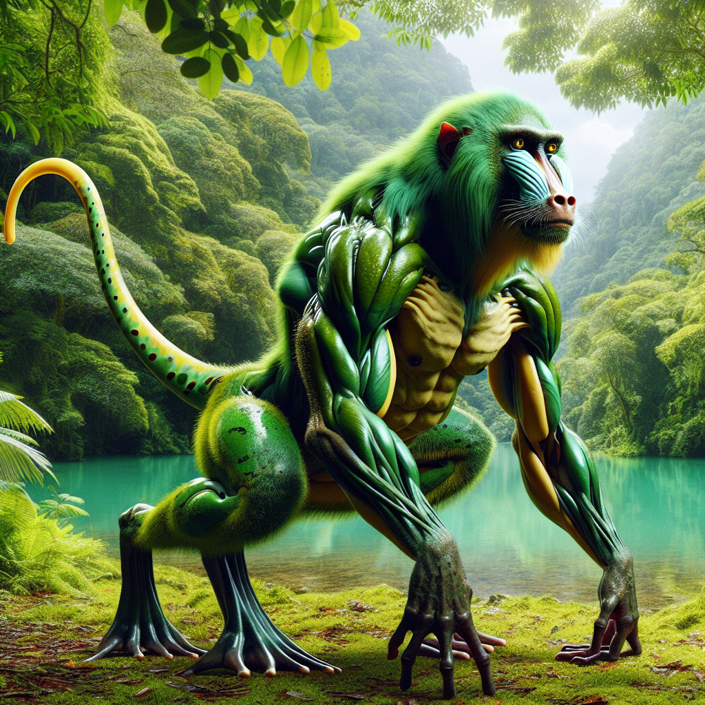 Baboofrog, an AI-generated hybrid of Baboon and Frog