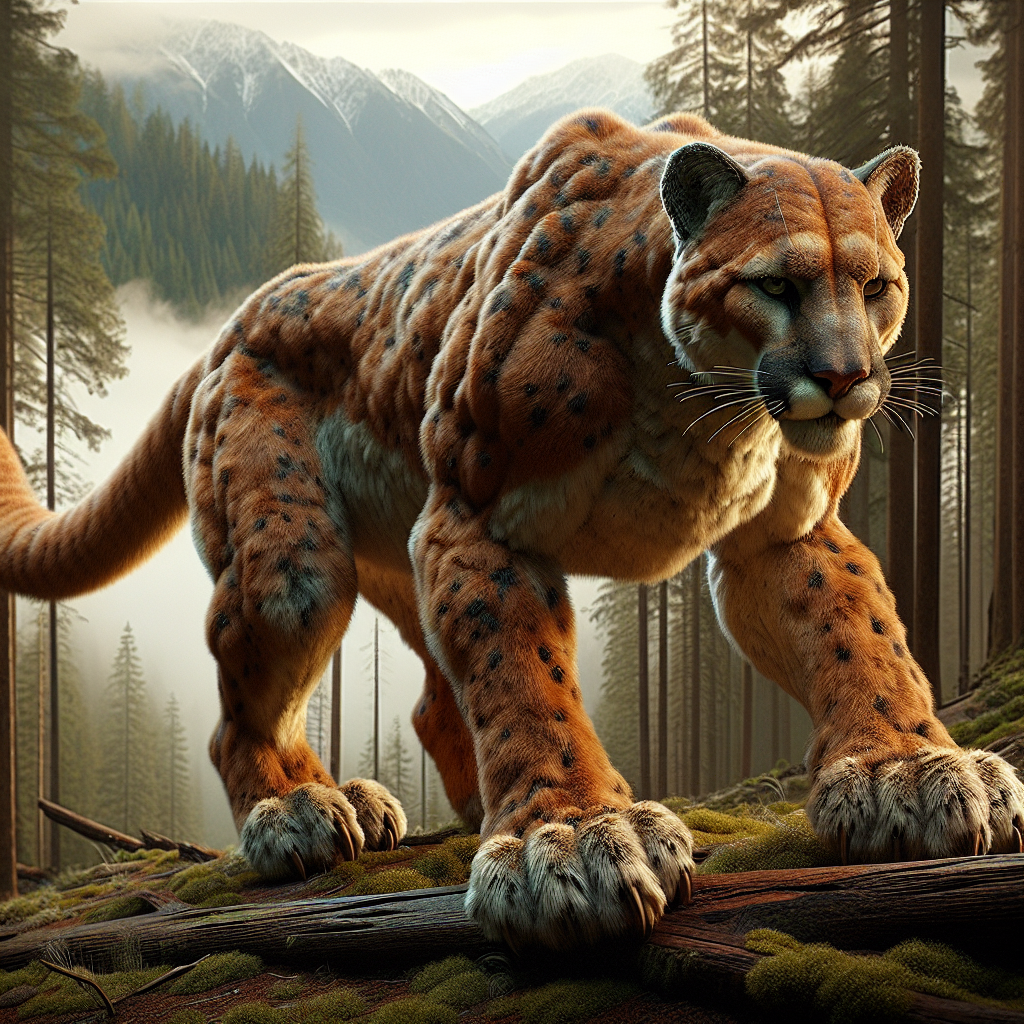 CougarBear, an AI-generated hybrid of Cougar and Bear