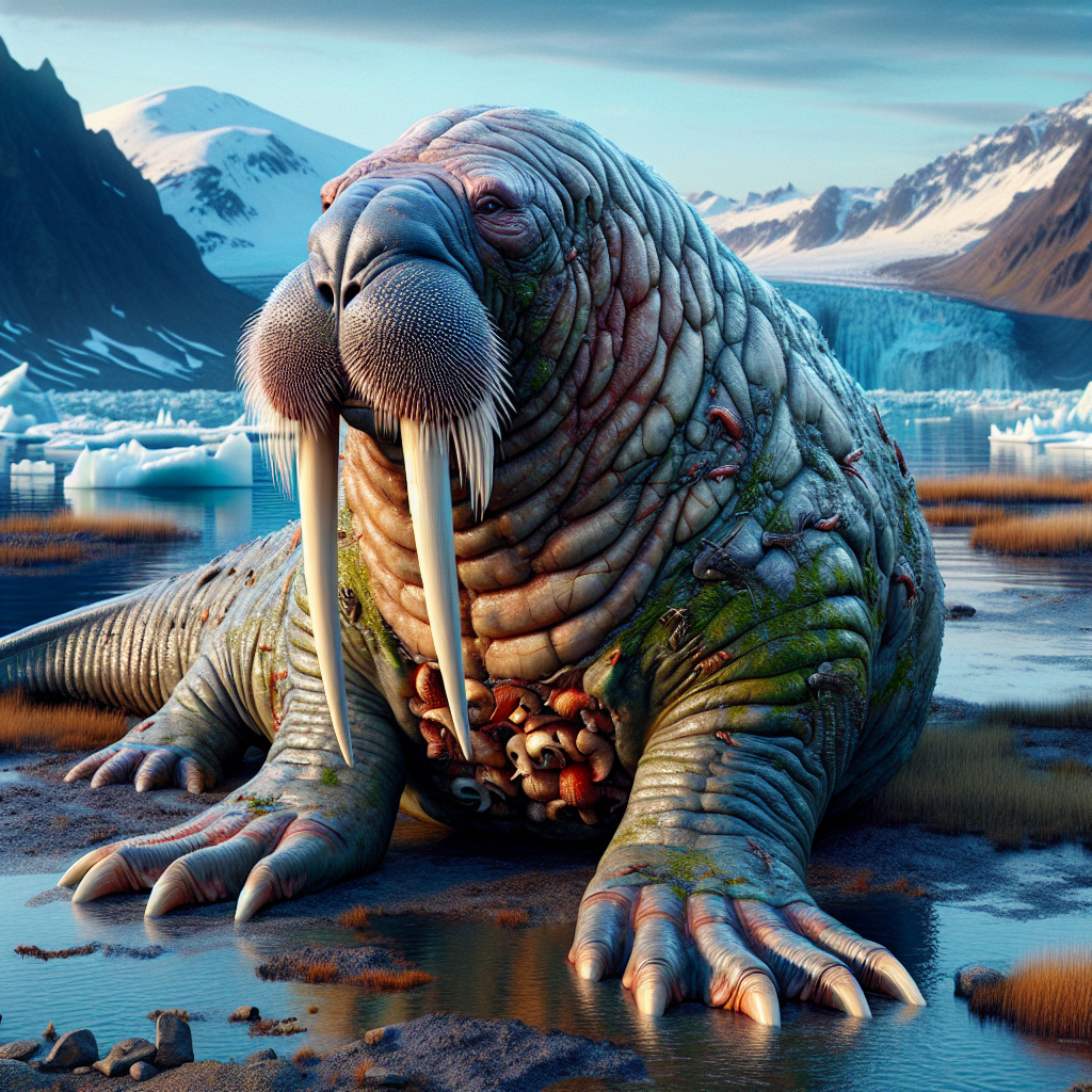 Walligator, an AI-generated hybrid of Walrus and Alligator