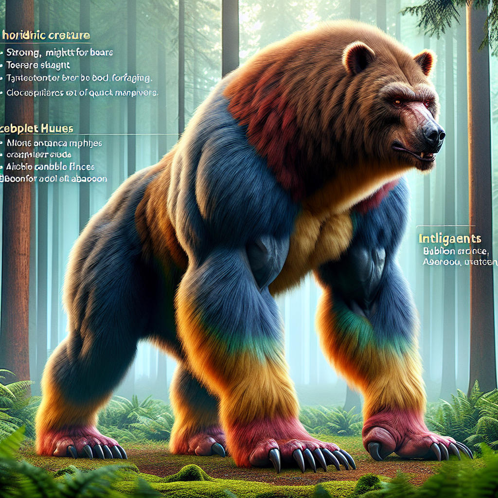 Bearoon, an AI-generated hybrid of Bear and Baboon
