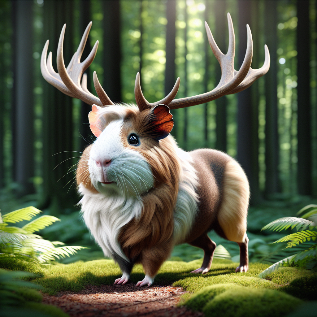 Guelk Pig, an AI-generated hybrid of Guinea Pig and Elk