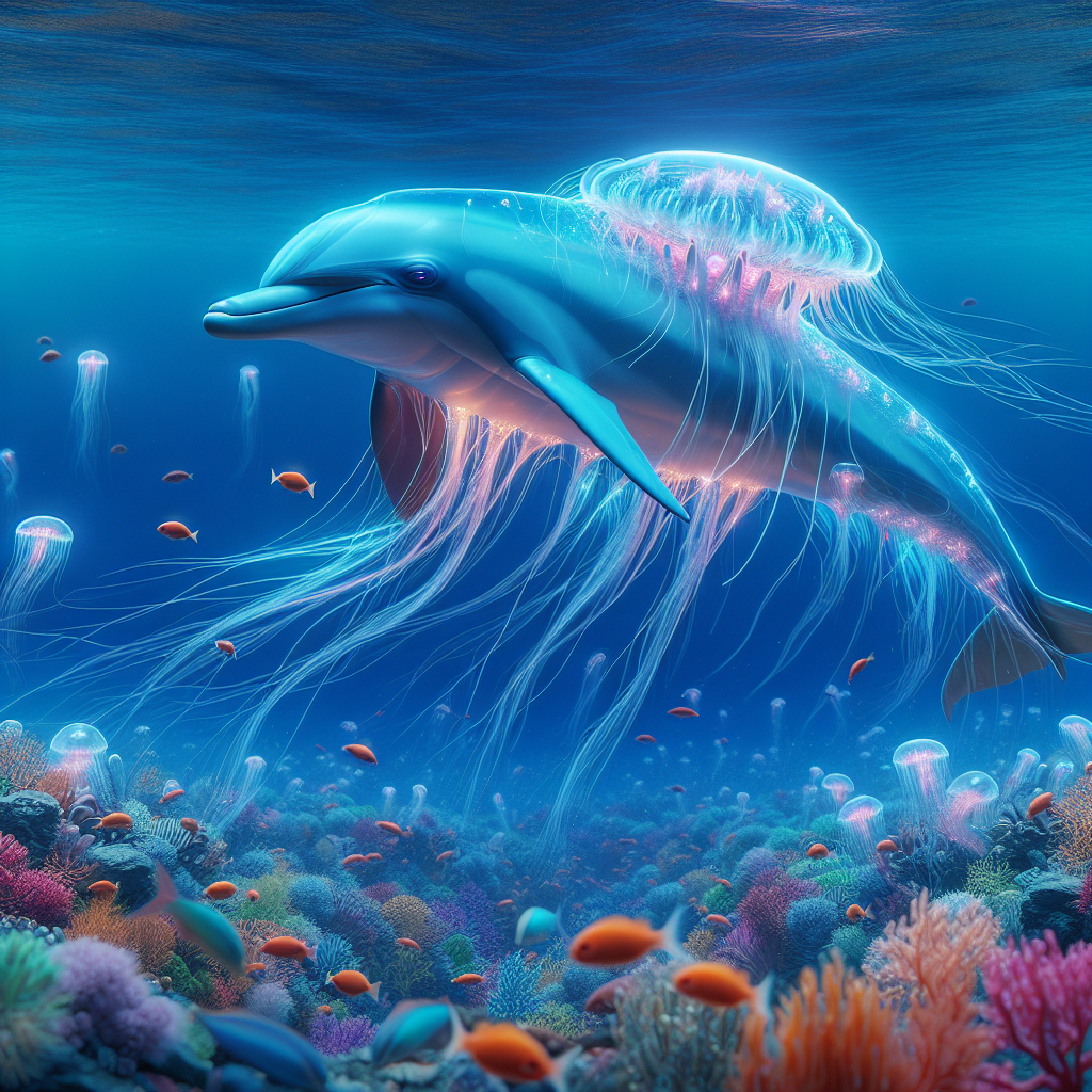 DolphinJelly, an AI-generated hybrid of Jellyfish and Dolphin