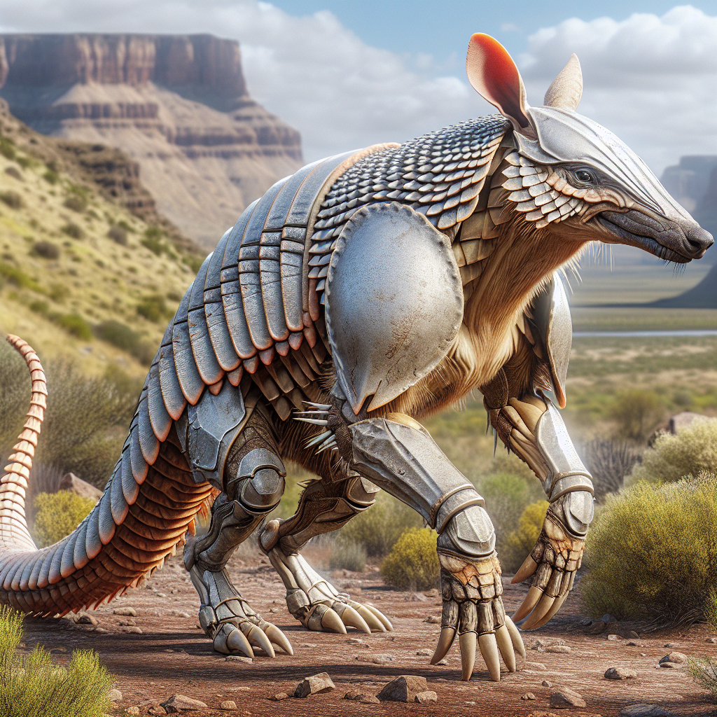 Coyarmadillo, an AI-generated hybrid of Armadillo and Coyote