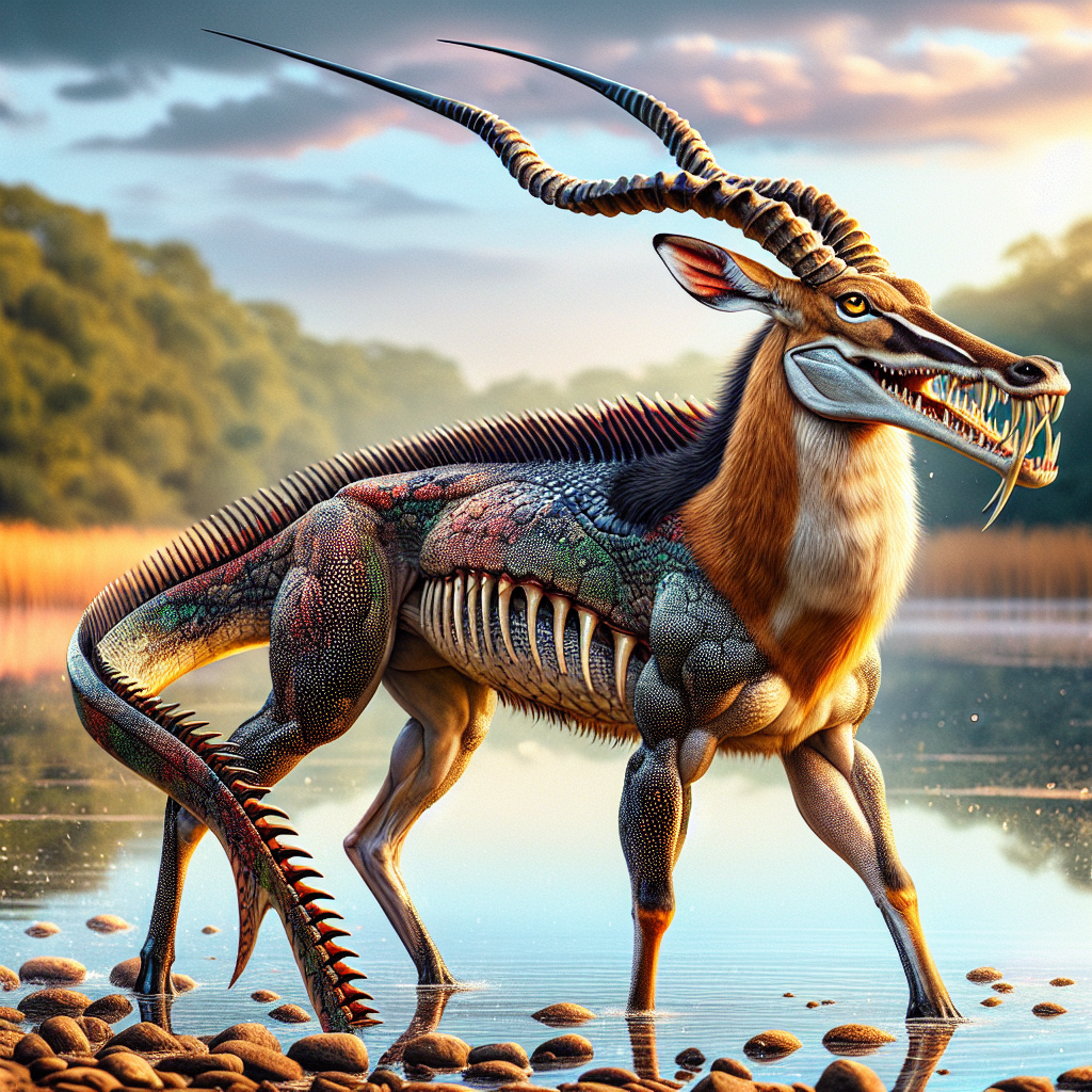 Antalligator, an AI-generated hybrid of Antelope and Alligator