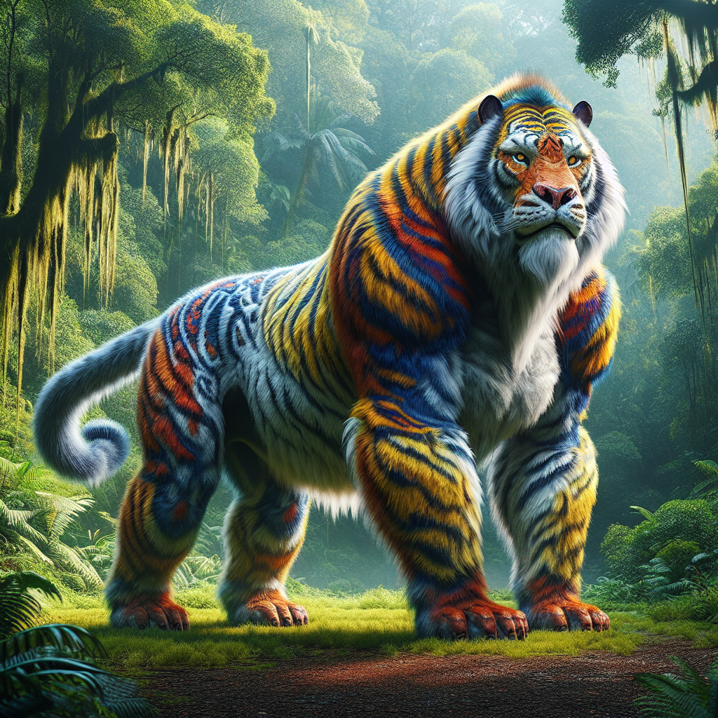 Tigorilla, an AI-generated hybrid of Tiger and Gorilla