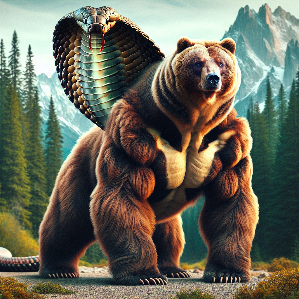 Bearbra, an AI-generated hybrid of Bear and Cobra