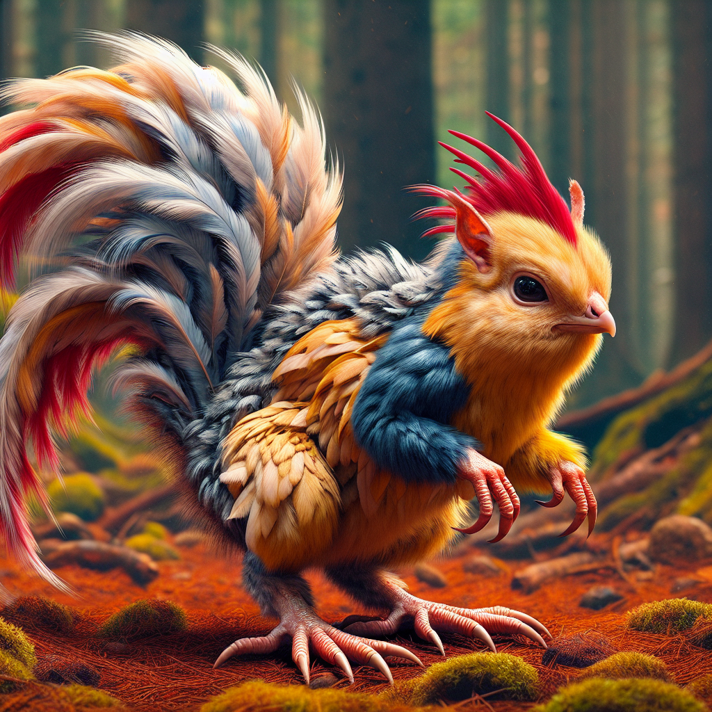 Chickquirrel, an AI-generated hybrid of Chicken and Squirrel