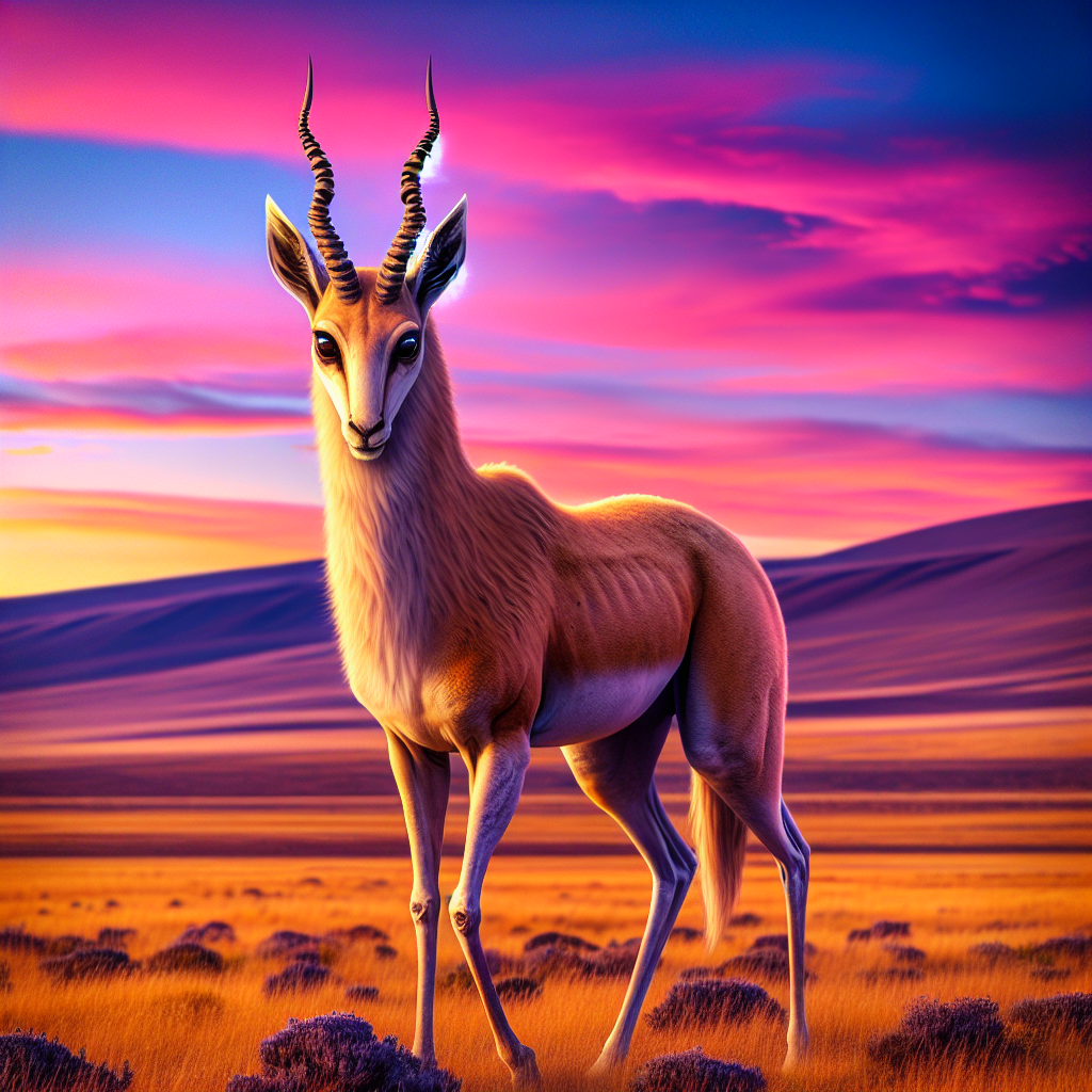 Cantalope, an AI-generated hybrid of Antelope and Camel
