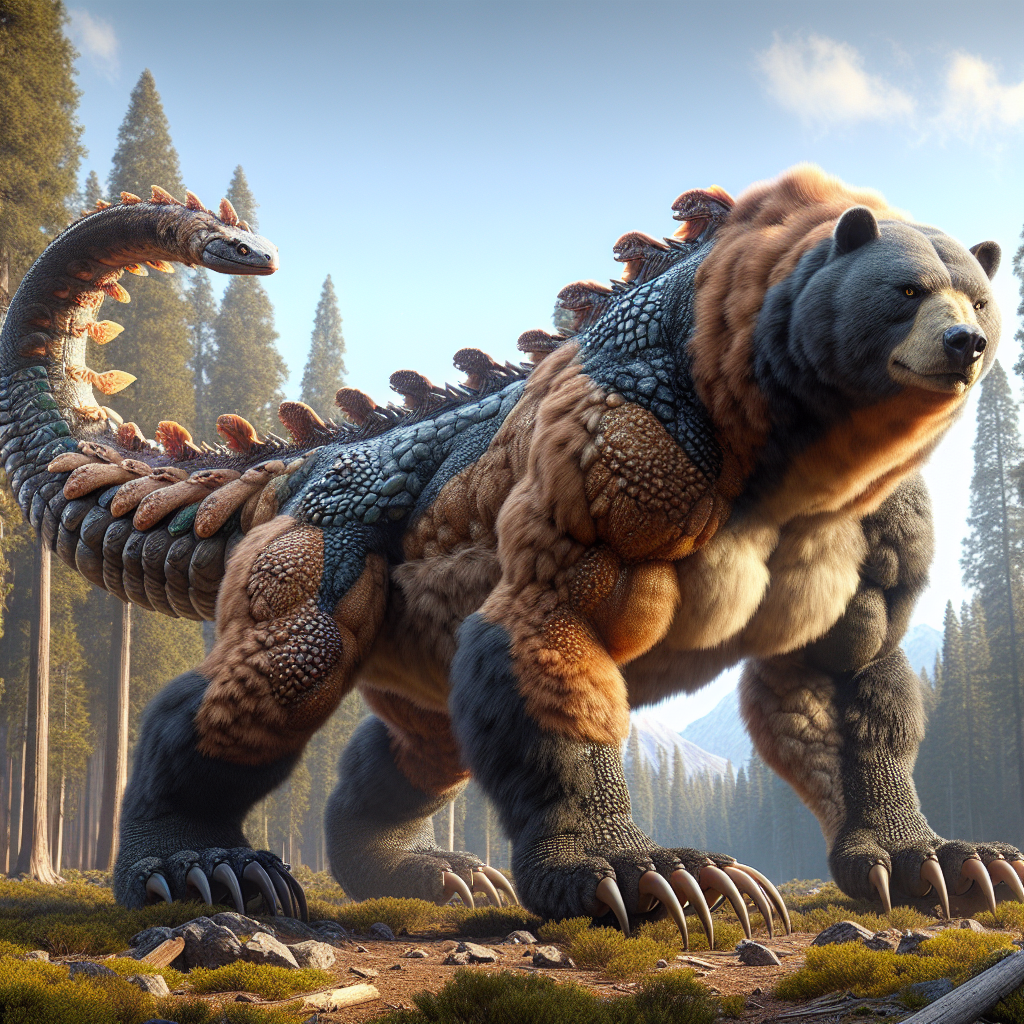 Bearcko, an AI-generated hybrid of Bear and Gecko