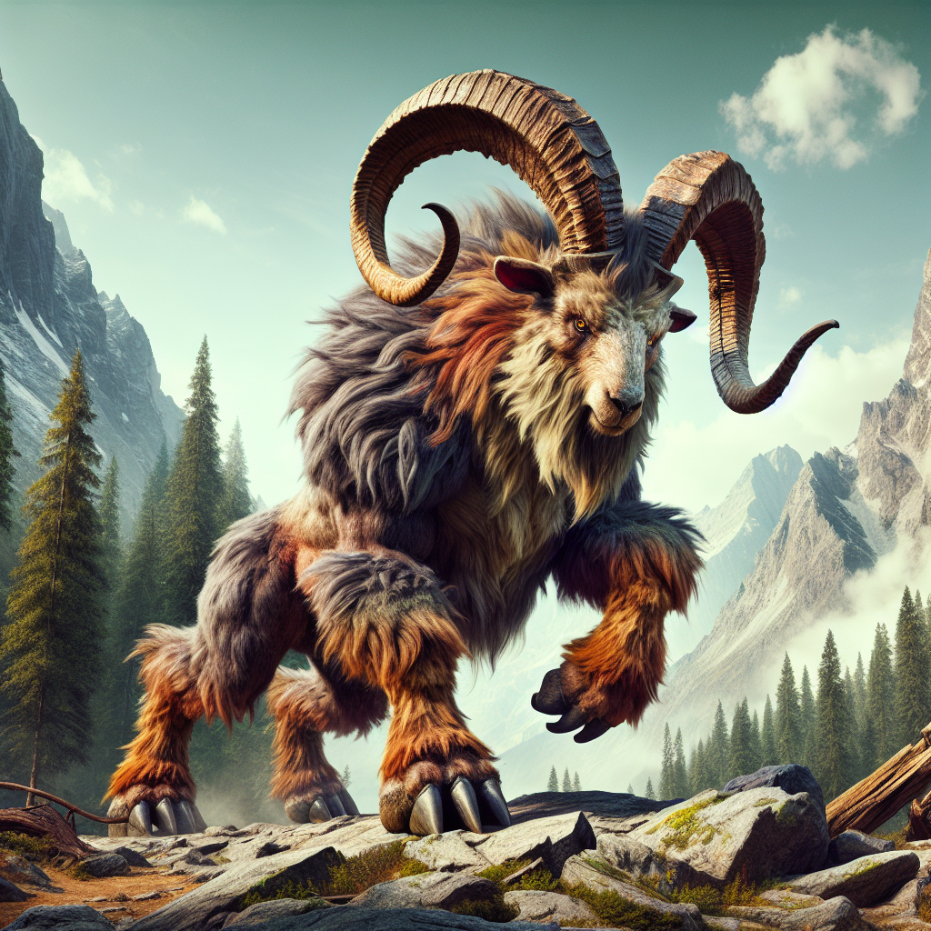 Beargoat, an AI-generated hybrid of Bear and Goat