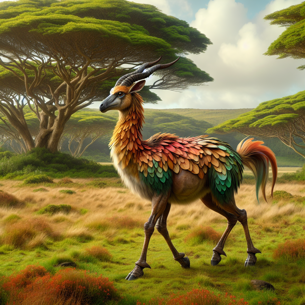 Dotalope, an AI-generated hybrid of Dodo and Antelope