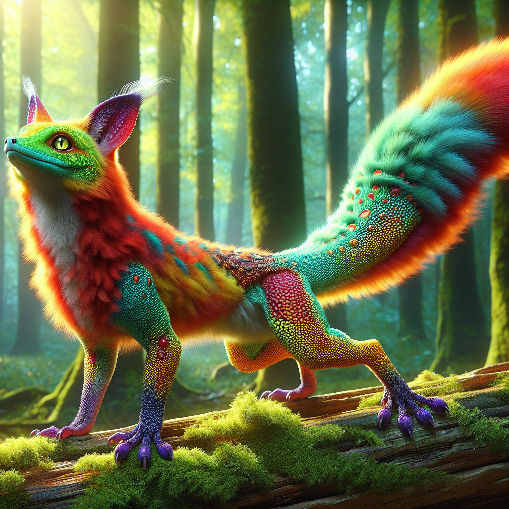 Gekfox, an AI-generated hybrid of Gecko and Fox