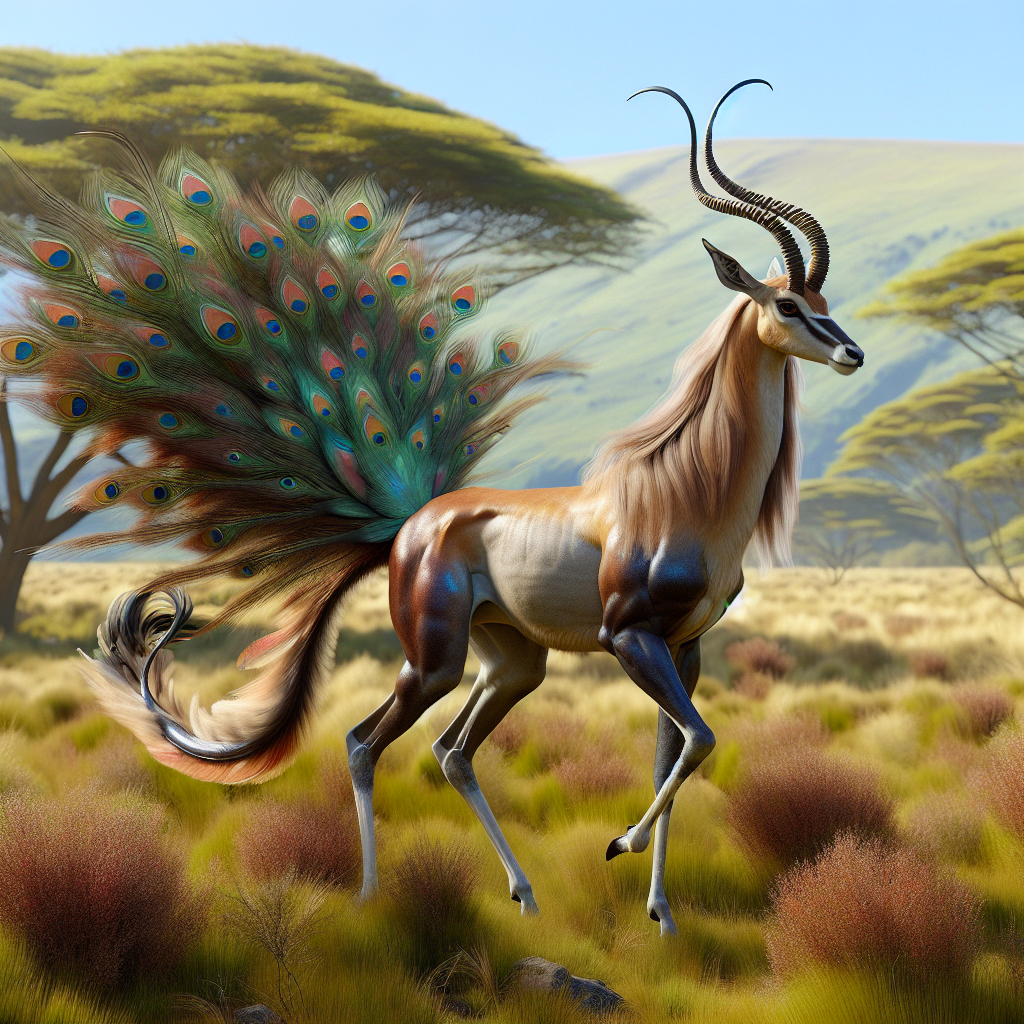 Peacelope, an AI-generated hybrid of Antelope and Peacock