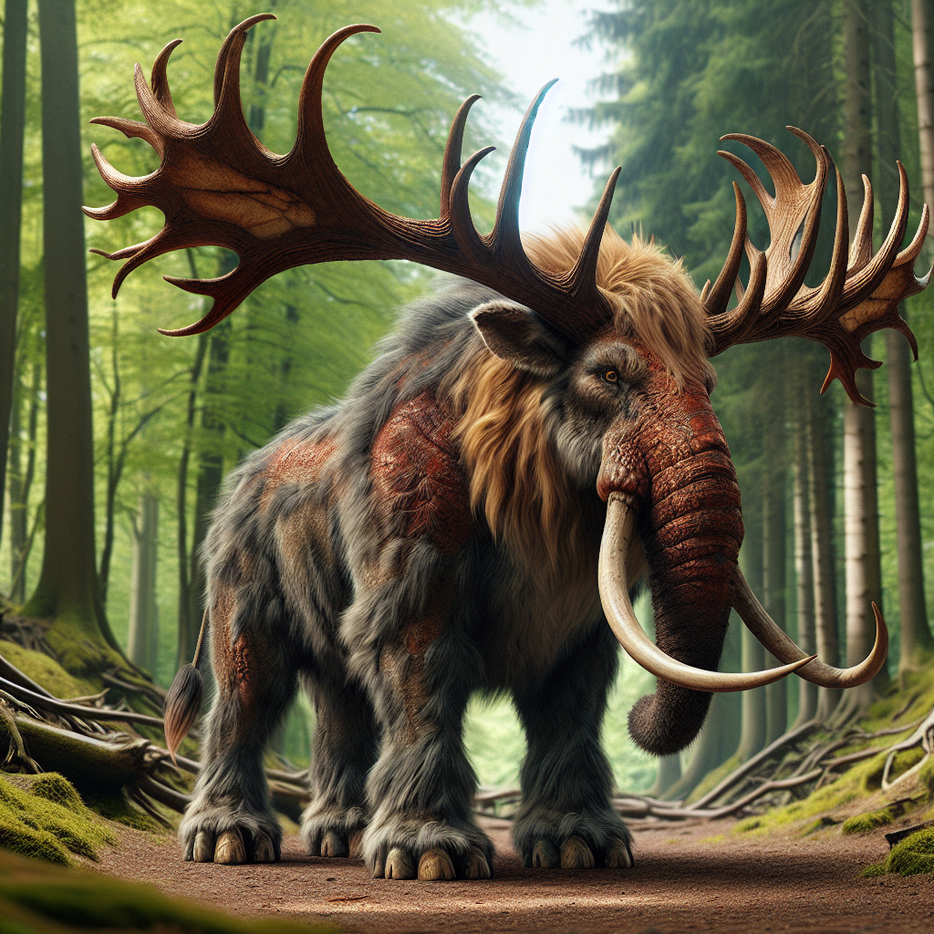 Elkelphant, an AI-generated hybrid of Elk and Elephant