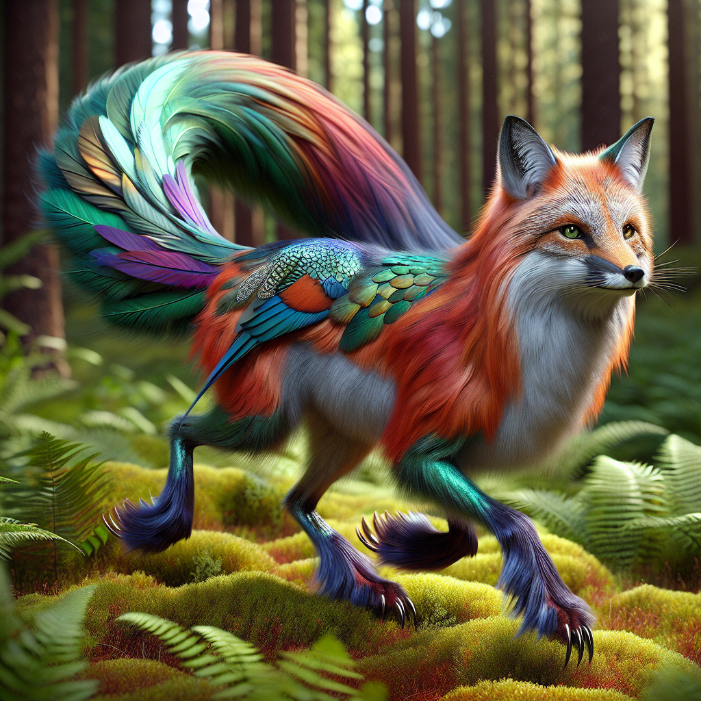 Finx, an AI-generated hybrid of Finch and Fox