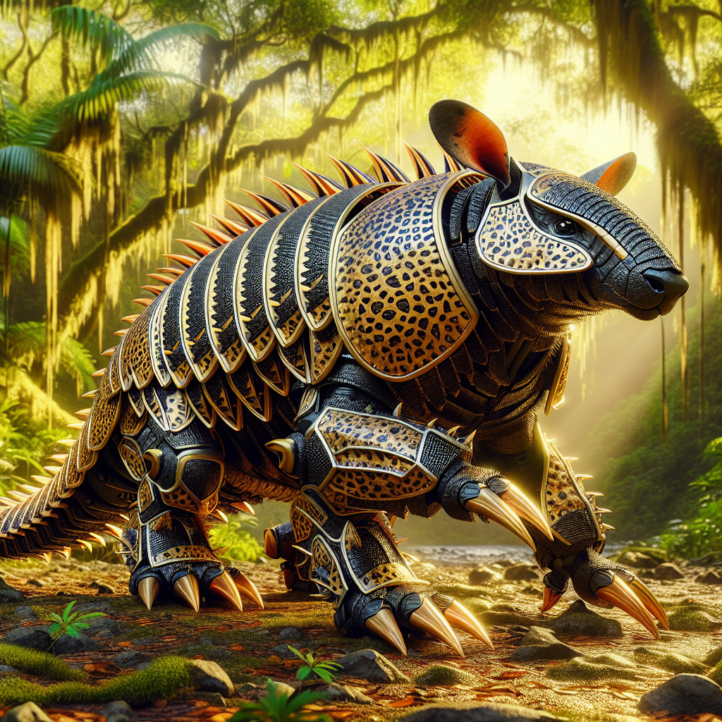 Leopardillo, an AI-generated hybrid of Armadillo and Leopard