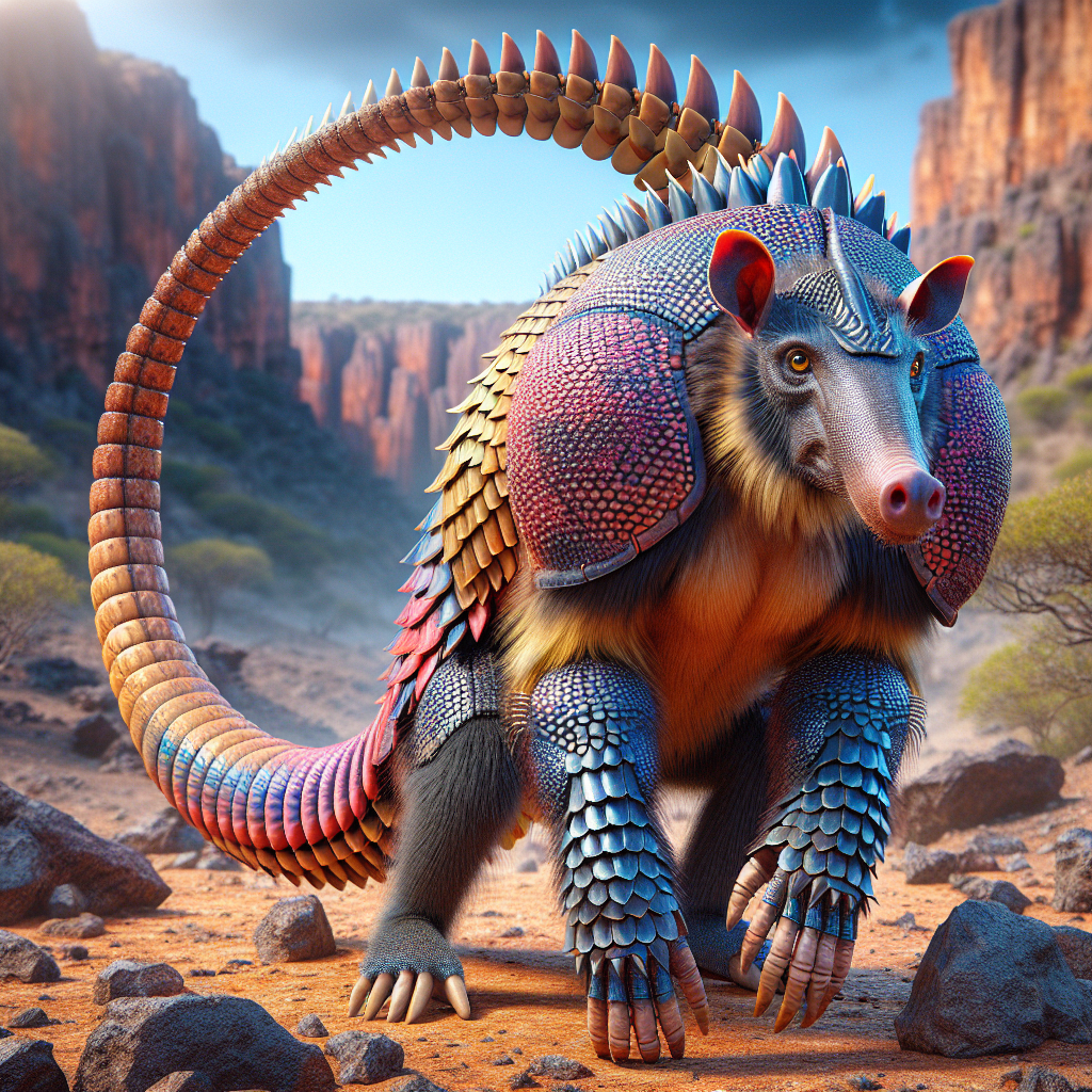 Armaboon, an AI-generated hybrid of Armadillo and Baboon
