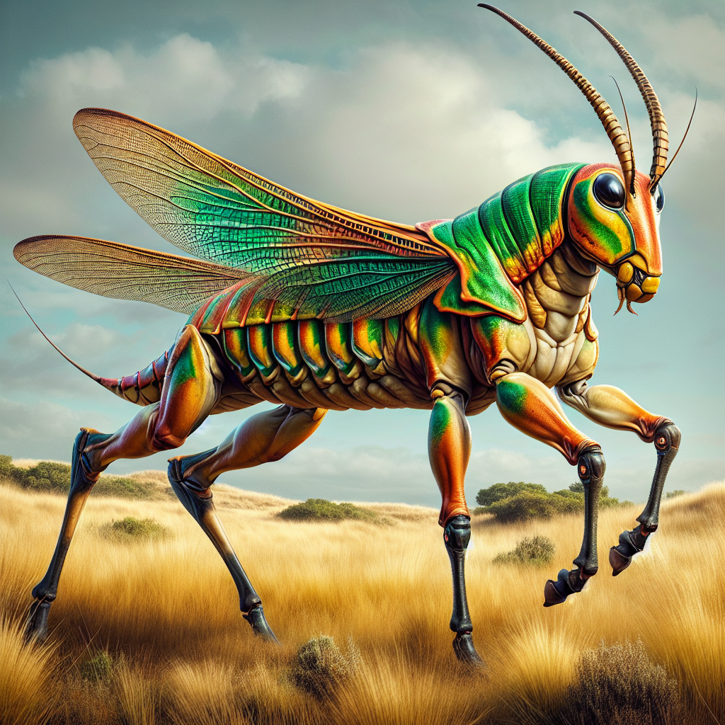 Antelophopper, an AI-generated hybrid of Antelope and Grasshopper