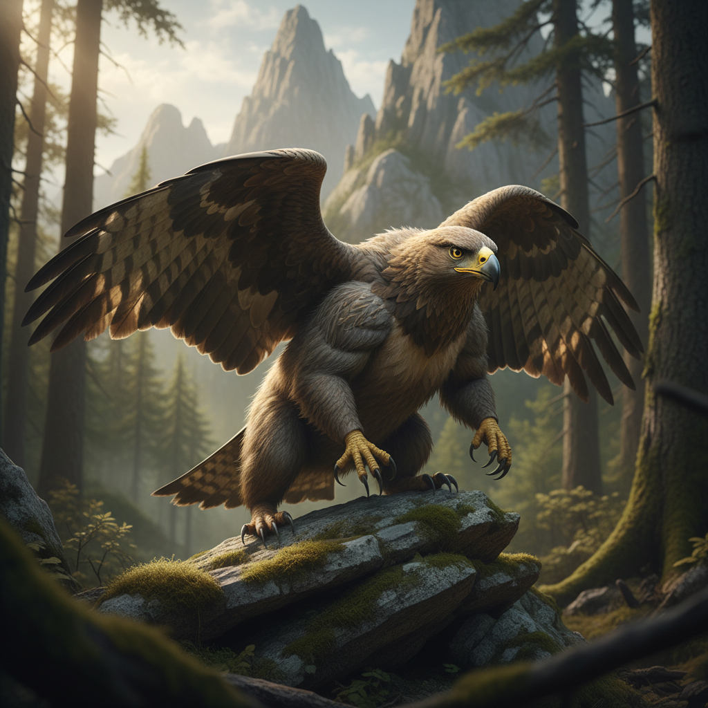 Badegale, an AI-generated hybrid of Badger and Eagle
