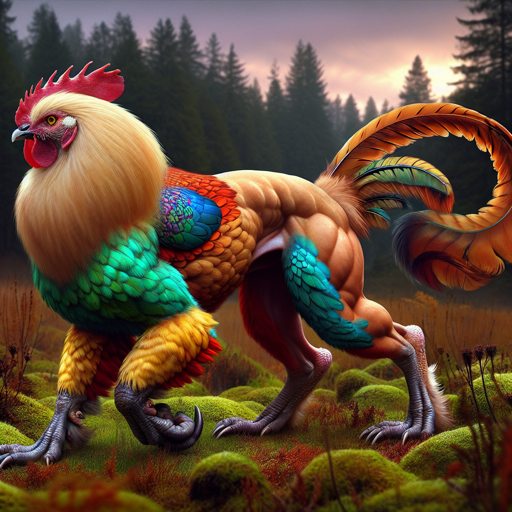Couckin, an AI-generated hybrid of Cougar and Chicken