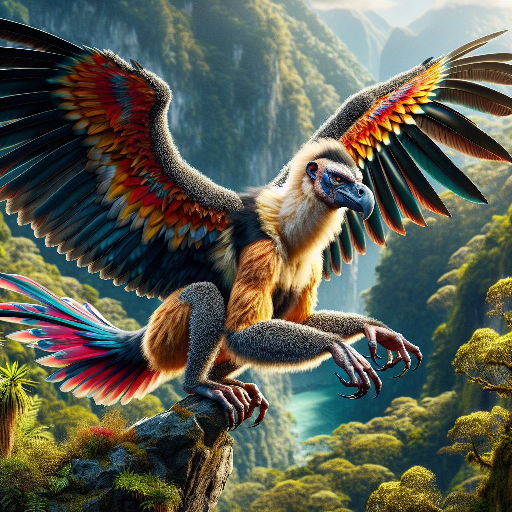 Condorilla, an AI-generated hybrid of Condor and Monkey
