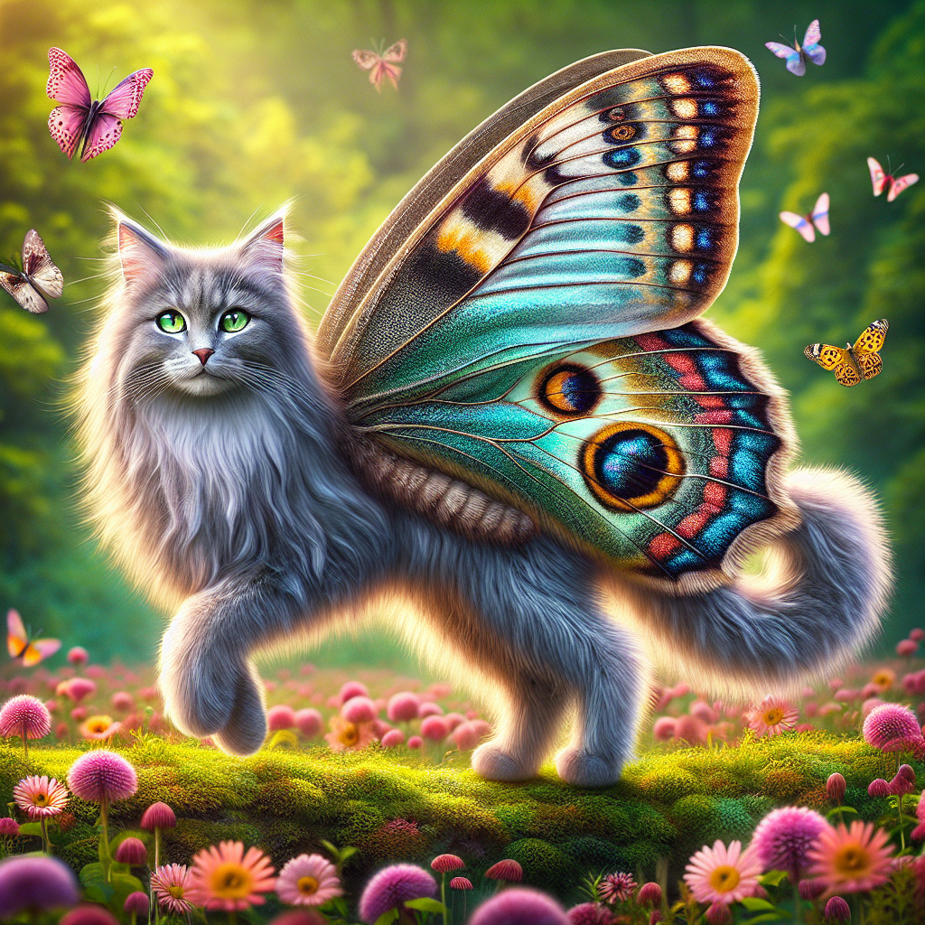 Catfly, an AI-generated hybrid of Cat and Butterfly