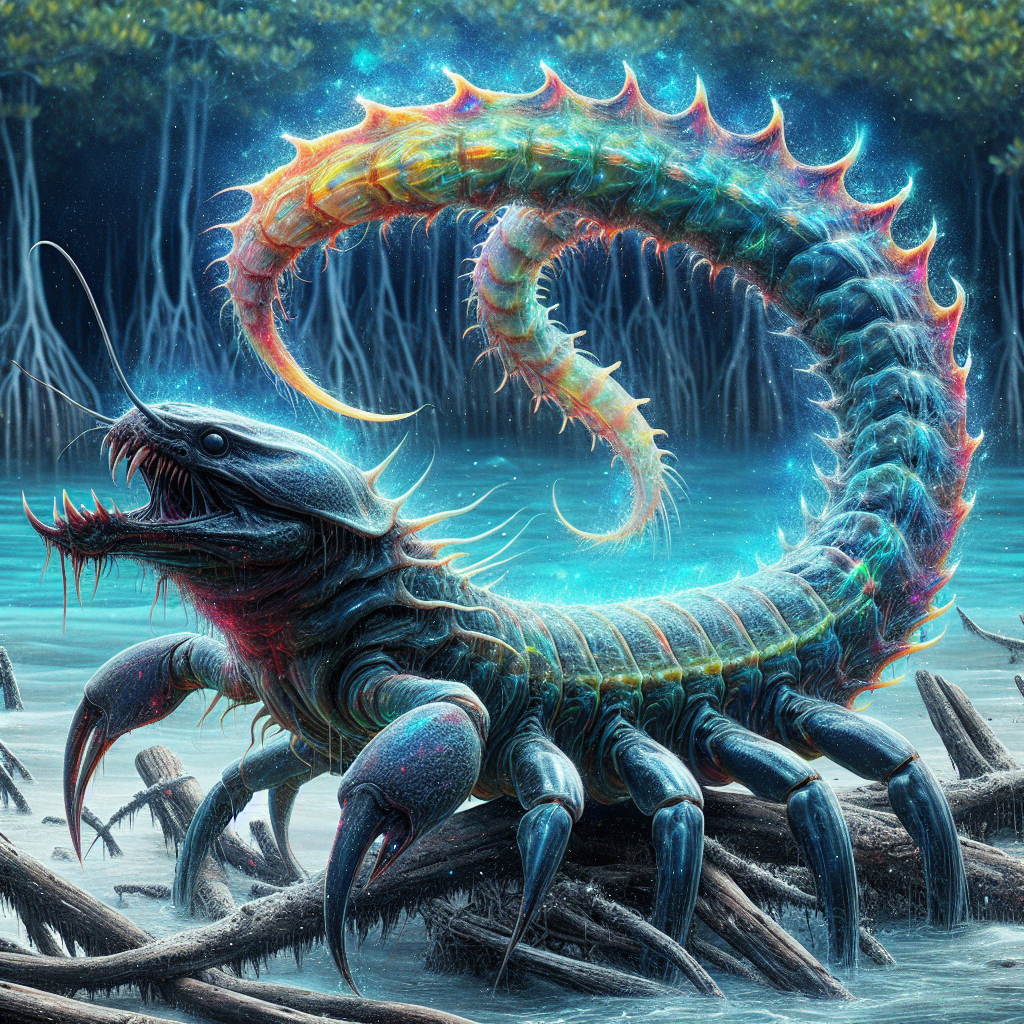 Eelcorpio, an AI-generated hybrid of Eel and Scorpion