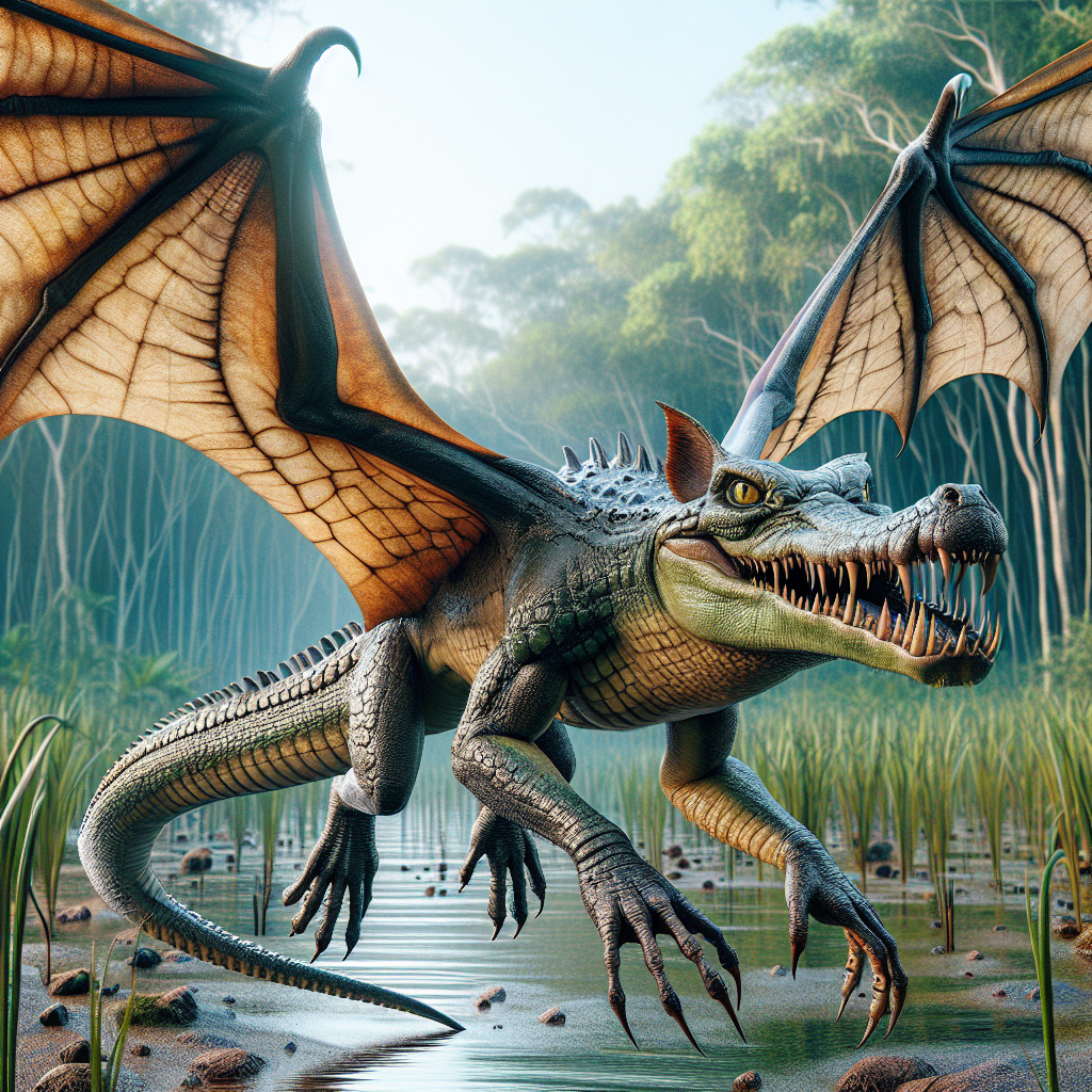 Crocobat, an AI-generated hybrid of Crocodile and Bat