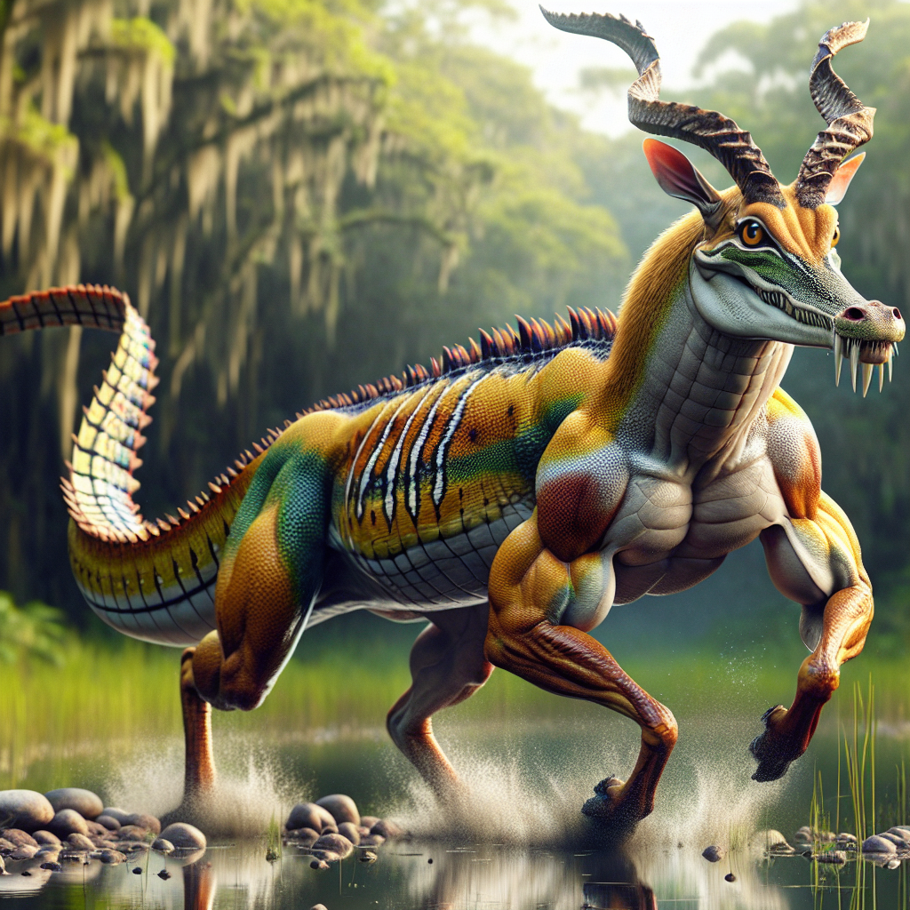 Antalligator, an AI-generated hybrid of Antelope and Alligator