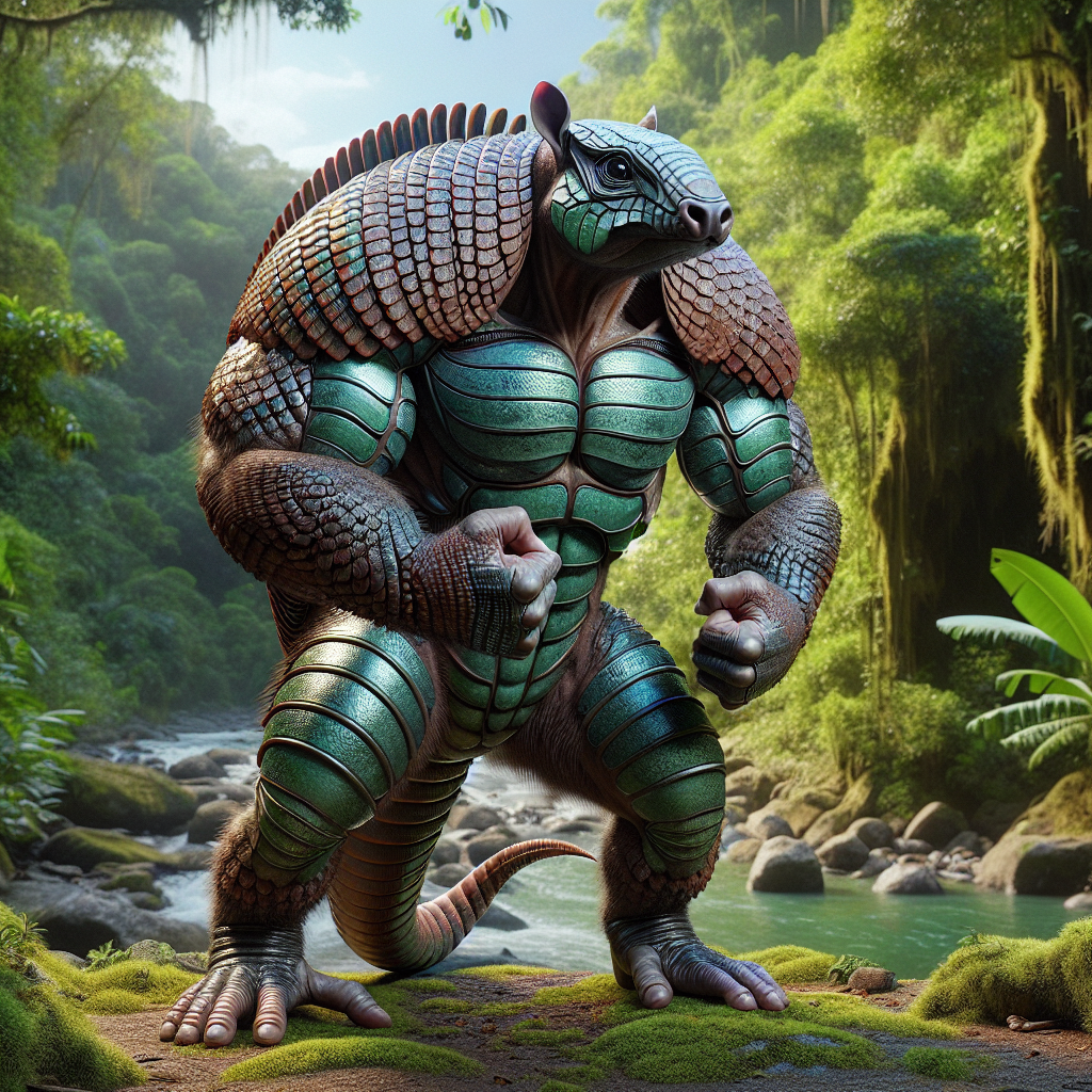 Gorillidillo, an AI-generated hybrid of Armadillo and Gorilla