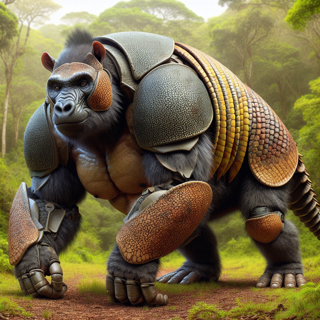 Gorilladillo, an AI-generated hybrid of Armadillo and Gorilla