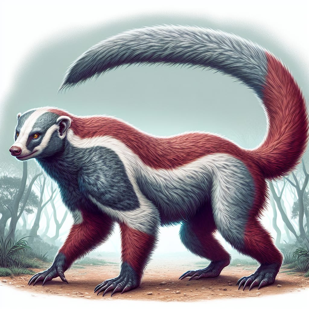 Badaboon, an AI-generated hybrid of the Badger and the Baboon