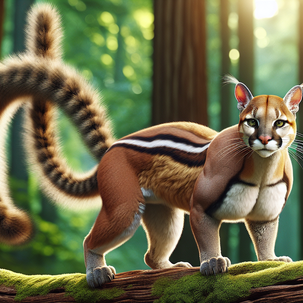 Couchipunk, an AI-generated hybrid of Cougar and Chipmunk