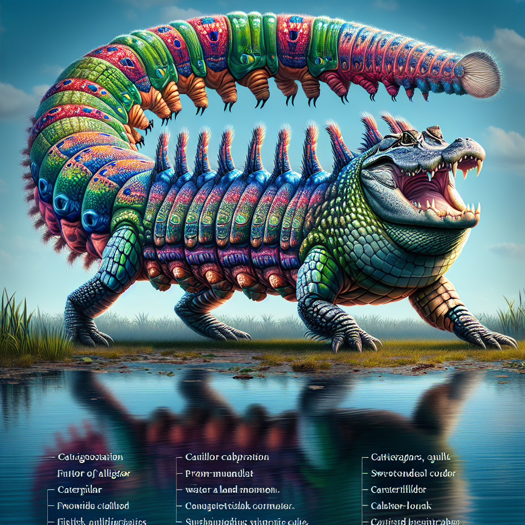 Cata-gator, an AI-generated hybrid of Alligator and Caterpillar