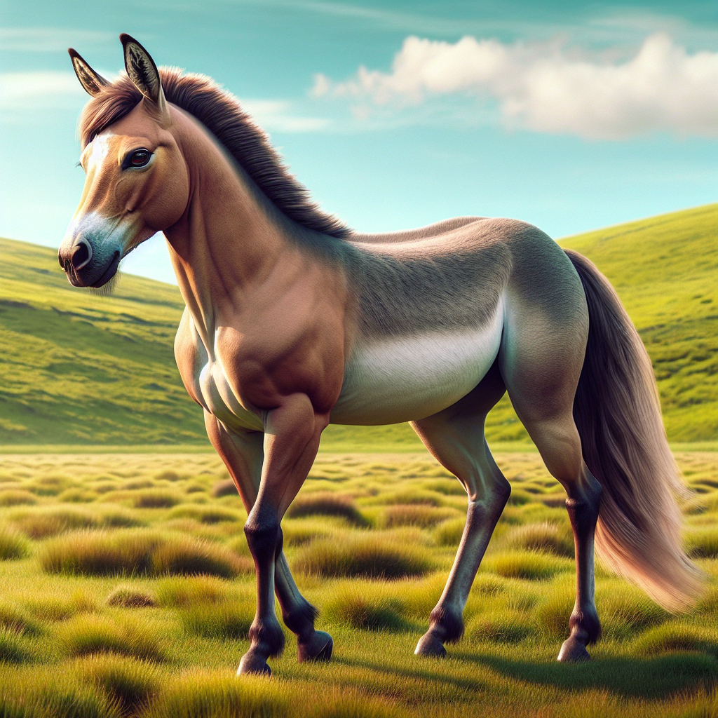 Horskey, an AI-generated hybrid of Horse and Donkey