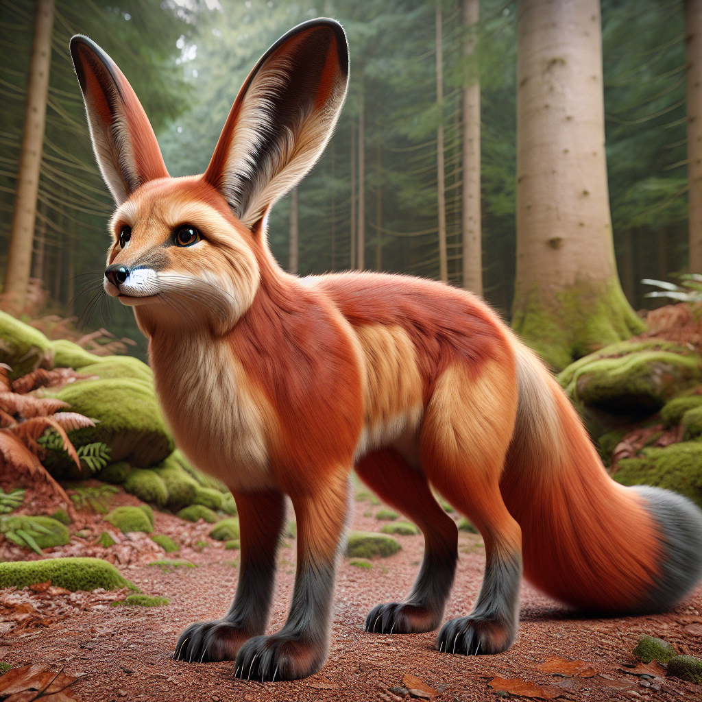 Rabbifox, an AI-generated hybrid of Fox and Rabbit