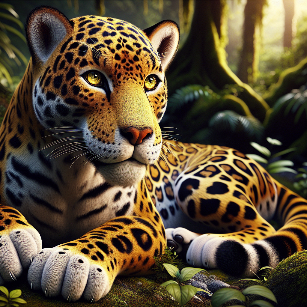Jaguopard, an AI-generated hybrid of Jaguar and Leopard