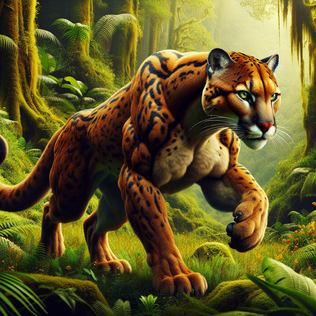 CougarJag, an AI-generated hybrid of Cougar and Jaguar