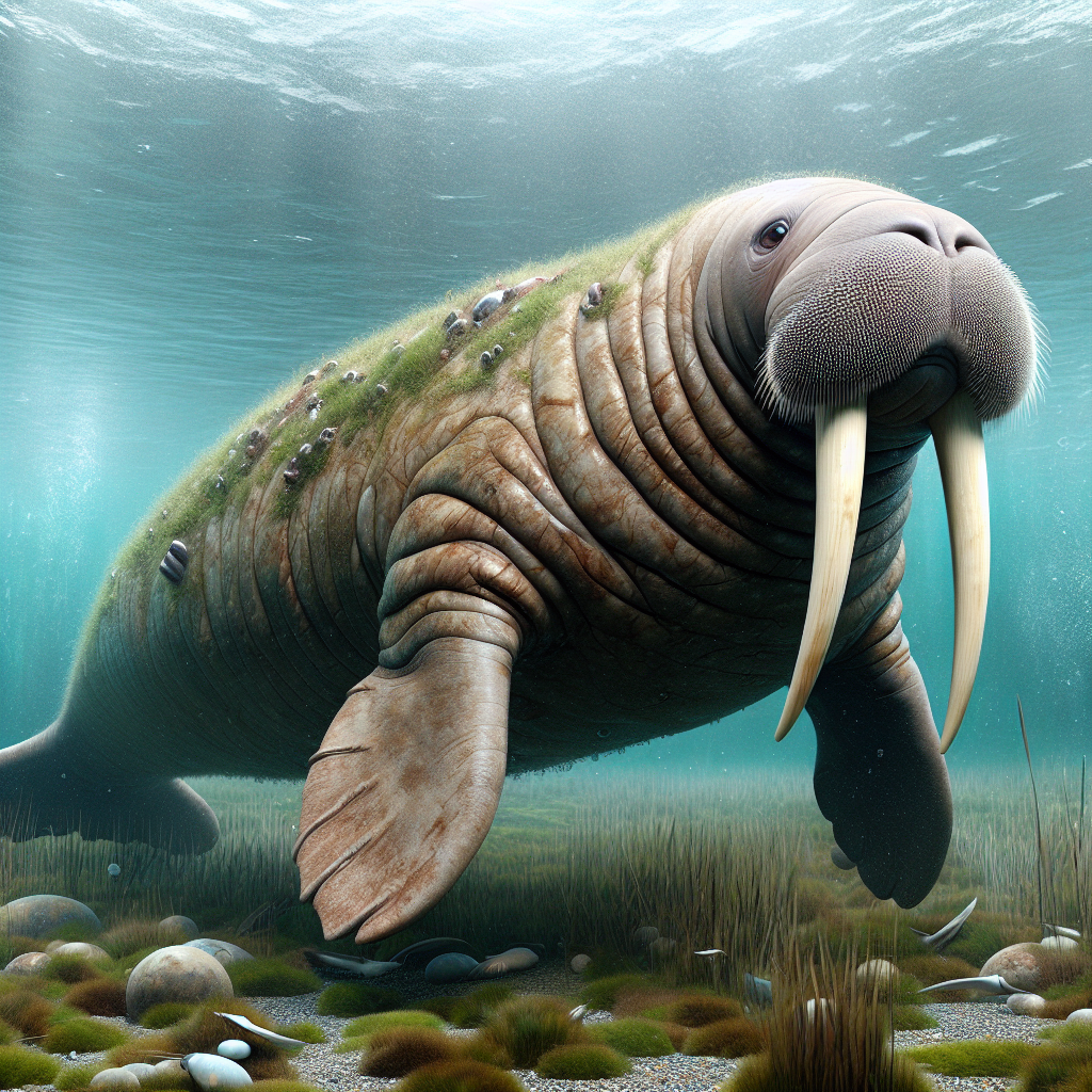 Walrantee, an AI-generated hybrid of Walrus and Manatee