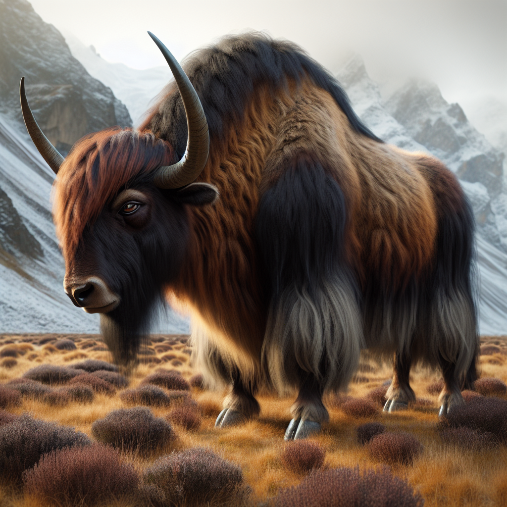 Yaksison, an AI-generated hybrid of Yak and Bison