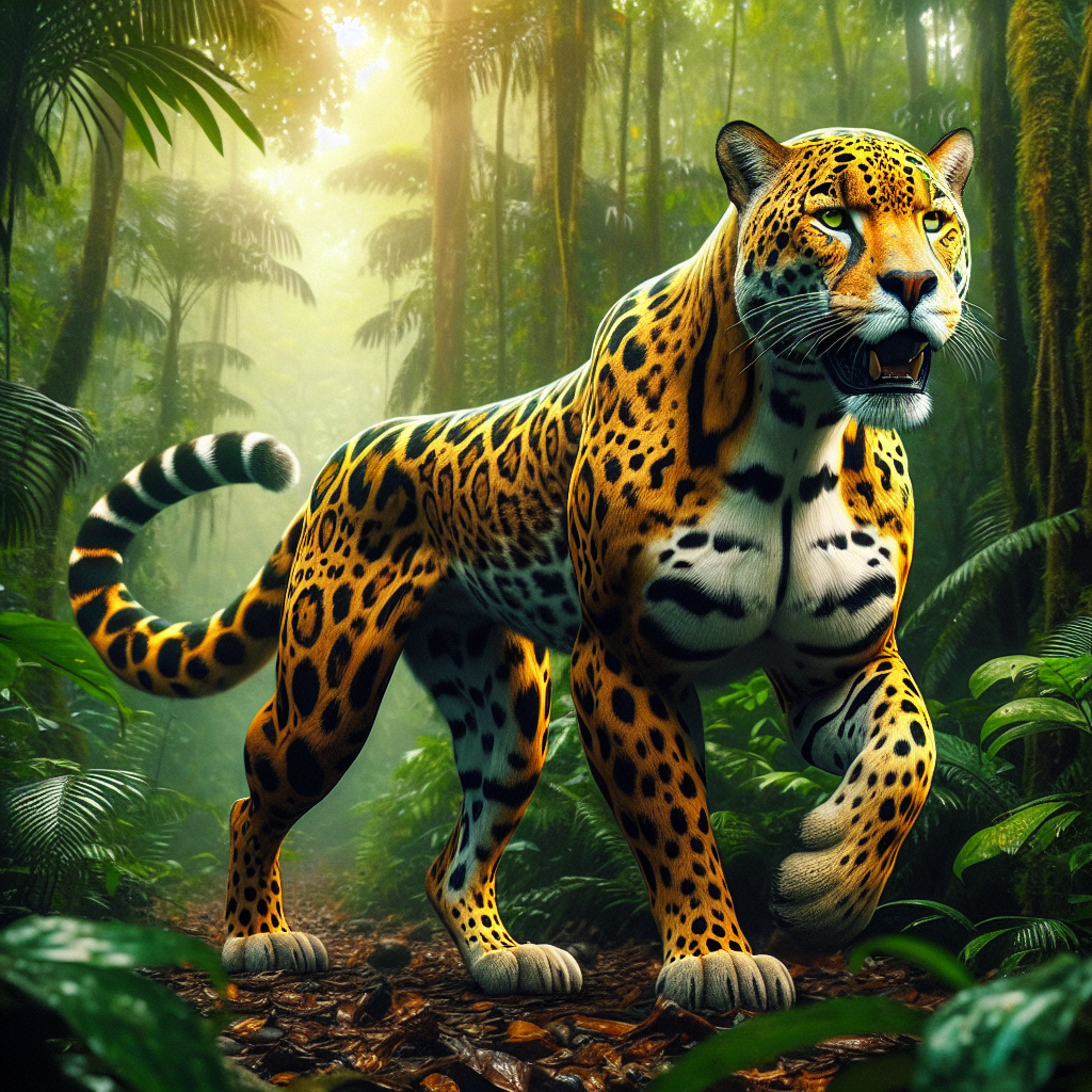 Jagucheetah, an AI-generated hybrid of Jaguar and Cheetah