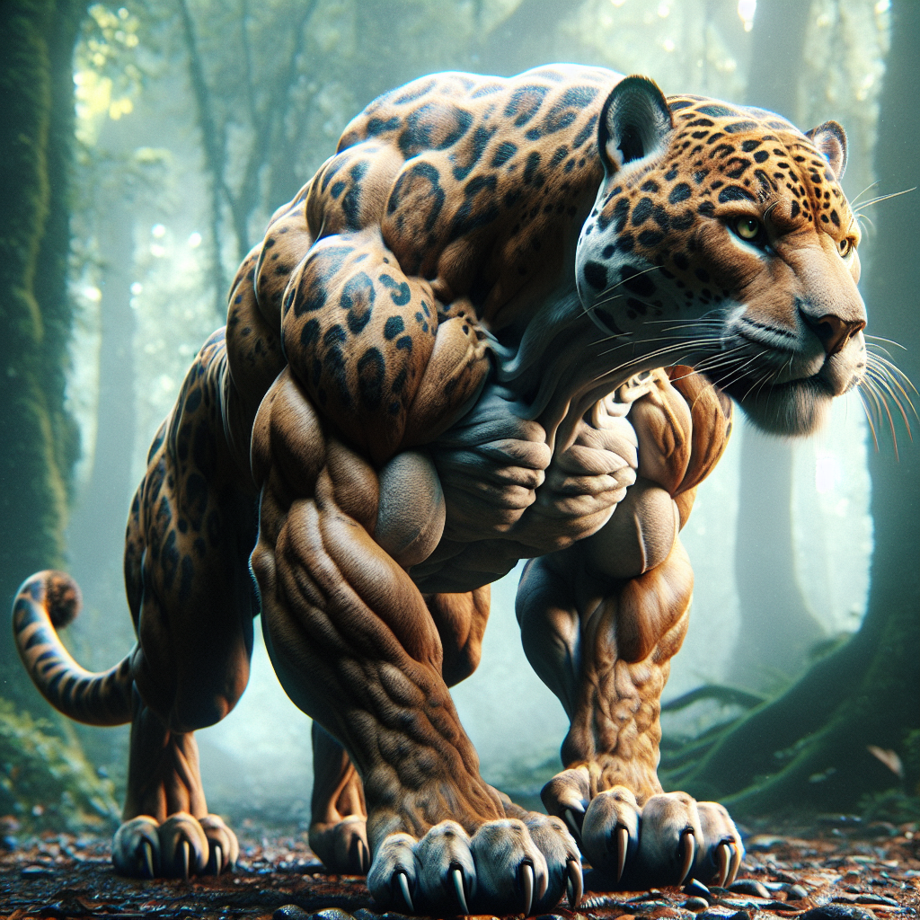 JaguCougar, an AI-generated hybrid of Jaguar and Cougar