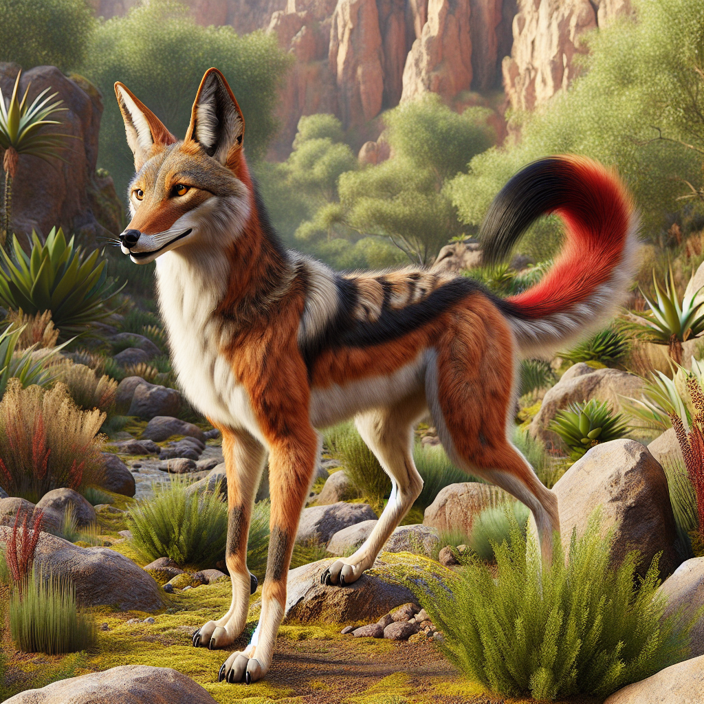 Coydingo, an AI-generated hybrid of Coyote and Dingo