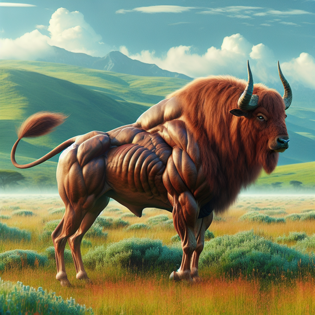 Gazzison, an AI-generated hybrid of Gazelle and Bison