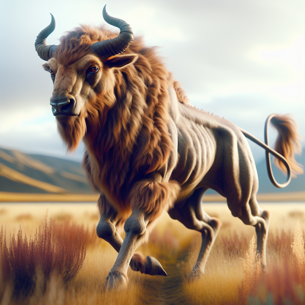 Bizelle, an AI-generated hybrid of Bison and Gazelle