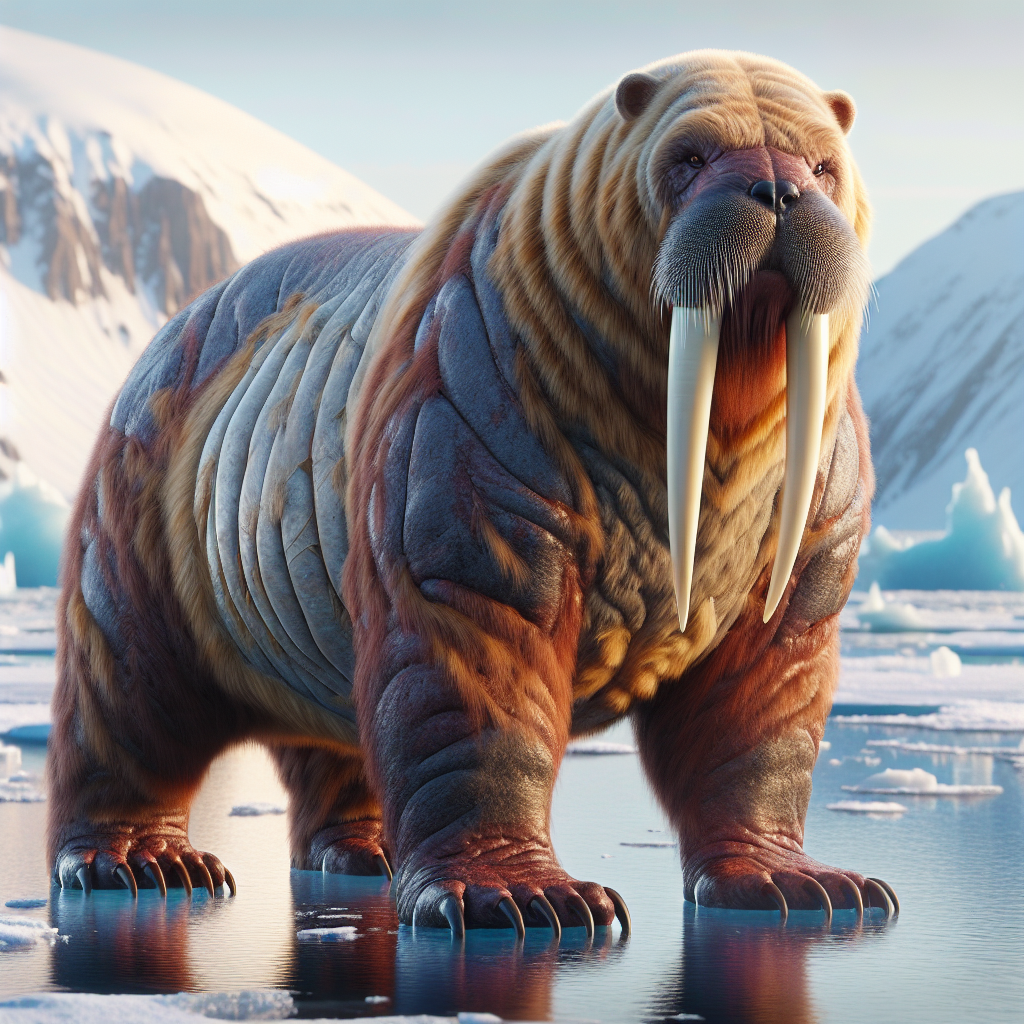 Walbearus, an AI-generated hybrid of Walrus and Bear